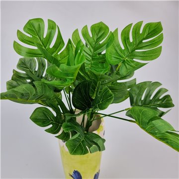 9 Head Artificial Plants Monstera Leaf  (2)