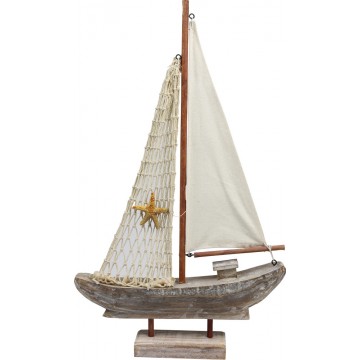 Wooden Sailing Boat 42X26cm...
