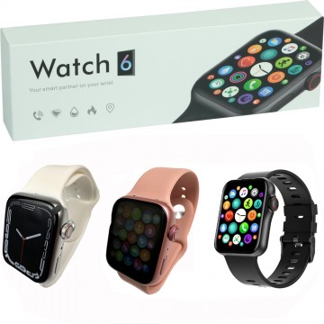 Smart Watch 6 Black/Pink/White