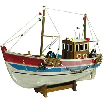 Wooden Fish Boat 46X34cm