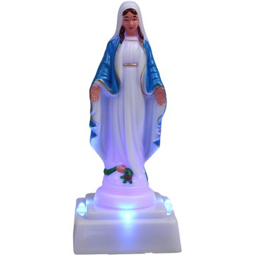 Mary Statues With LED Light 18X8cm