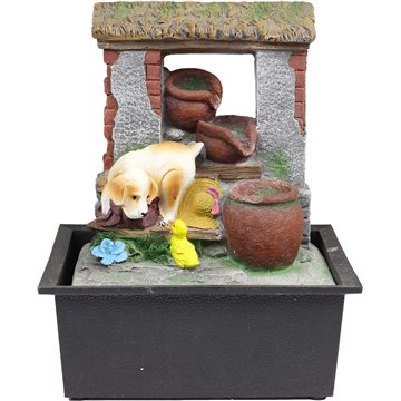 Water Foundation With LED Light-Dog  23X17.5X29cm