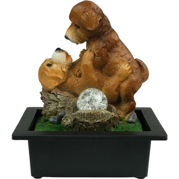 Water Foundation With LED Light-Dog 23X17.5X27cm