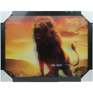 3D Picture Lion 32.5X42.5cm