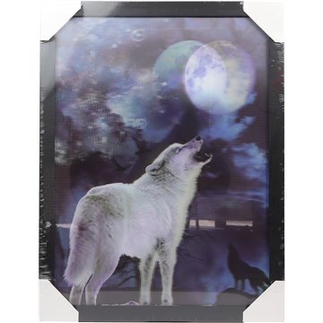 3D Picture Wolf 32.5X42.5cm