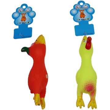Squeaky Chicken Dog Toy (12)