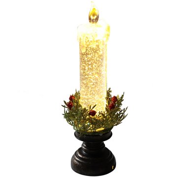 Lighted Water Lantern Candle 26X7cm