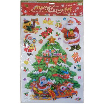 Christmas Sticker Assorted 61X37cm (12)