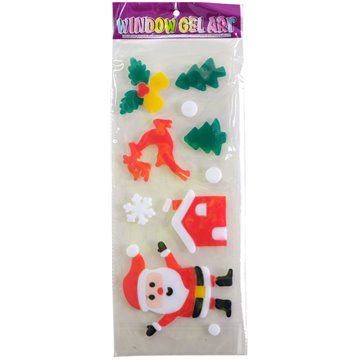 Christmas Gel Window Sticker Assorted 48X18cm (12)