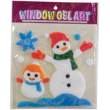 Christmas Gel Window Sticker Assorted 25X20cm (12)