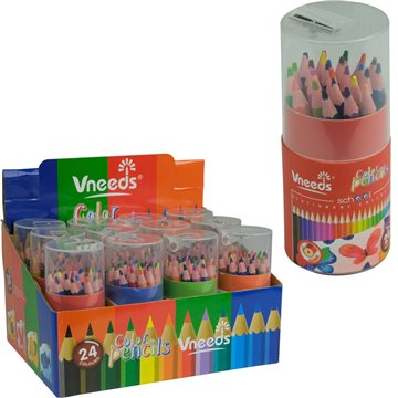 24 Colours Color Pencils With Sharpener (12)