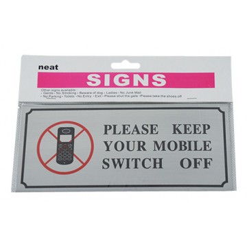 Mobile Switch Off Sign 12/Pk