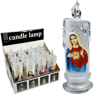 LED Holy Candle 17.5X6.5cm...