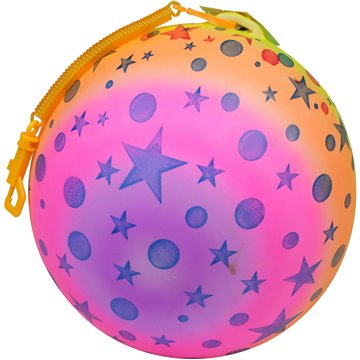 10" Star Neon Rainbow Ball with String (12)