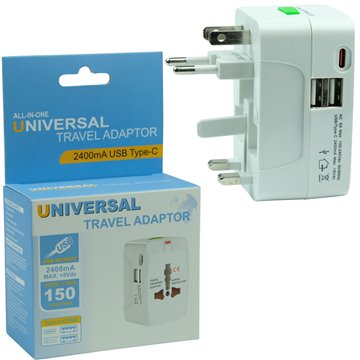 Universal Travel Adaptor With USB Output