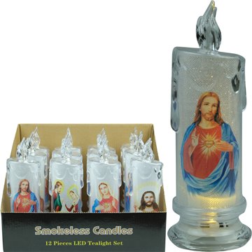 LED Flameless Religious Prayer Candle (12)