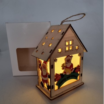 XMAS DECORATION WOOD HOUSE...