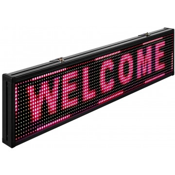 10X20CM RED LED SIGN