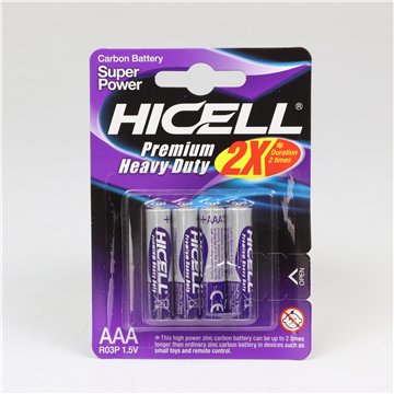 HICELL AAA Zinc Batteries – 4-Pack (12)