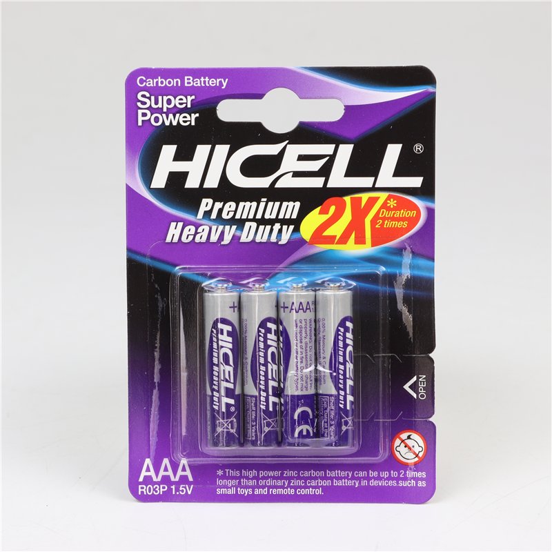 HICELL AAA Zinc Batteries – 4-Pack (12) HICELL AAA Zinc Batteries – 4-Pack (12)
