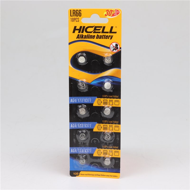 HICELL AG4 LR66 1.5V Alkaline Batteries – 10pcs (10) HICELL AG4 LR66 1.5V Alkaline Batteries – 10pcs (10)