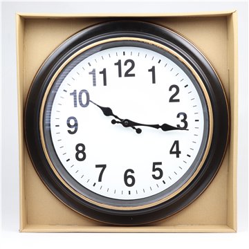 Large 16-Inch/40cm Wall Clock-Black Frame