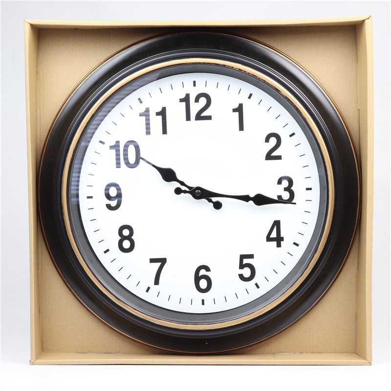 Large 16-Inch/40cm Wall Clock-Black Frame Large 16-Inch/40cm Wall Clock-Black Frame