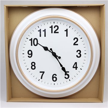 Large 16-Inch/40cm Wall Clock-White Frame