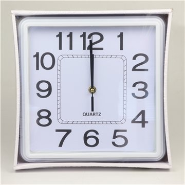 10-Inch/25cm White Square Wall Clock