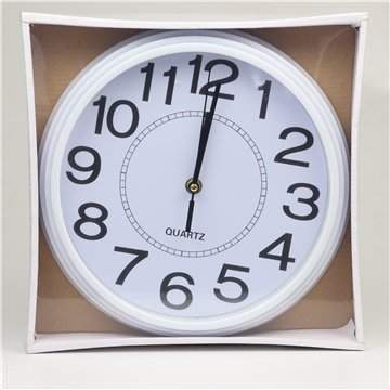 10-Inch/25cm White Round Wall Clock