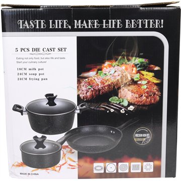5pcs Die Cast Set 18/24/24cm