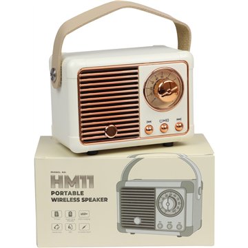 Classic Style Bluetooth Speaker-FM Radio, USB, TF Card, AUX 10X11cm