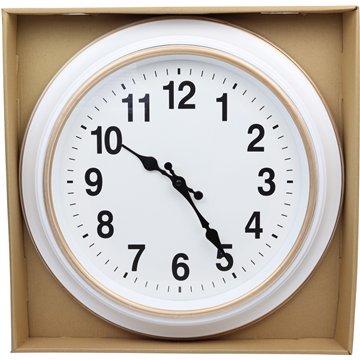 Large 16-Inch/40cm Wall Clock-White Frame