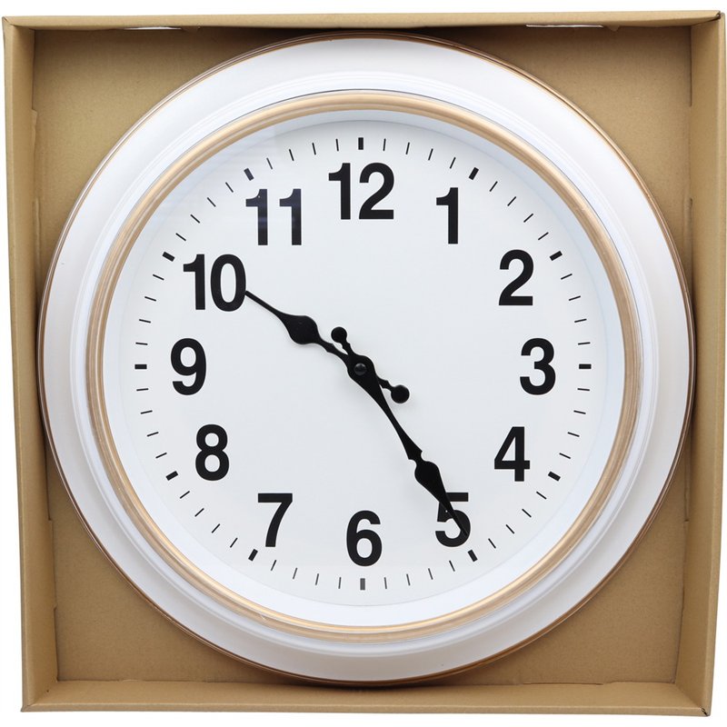 Large 16-Inch/40cm Wall Clock-White Frame Large 16-Inch/40cm Wall Clock-White Frame