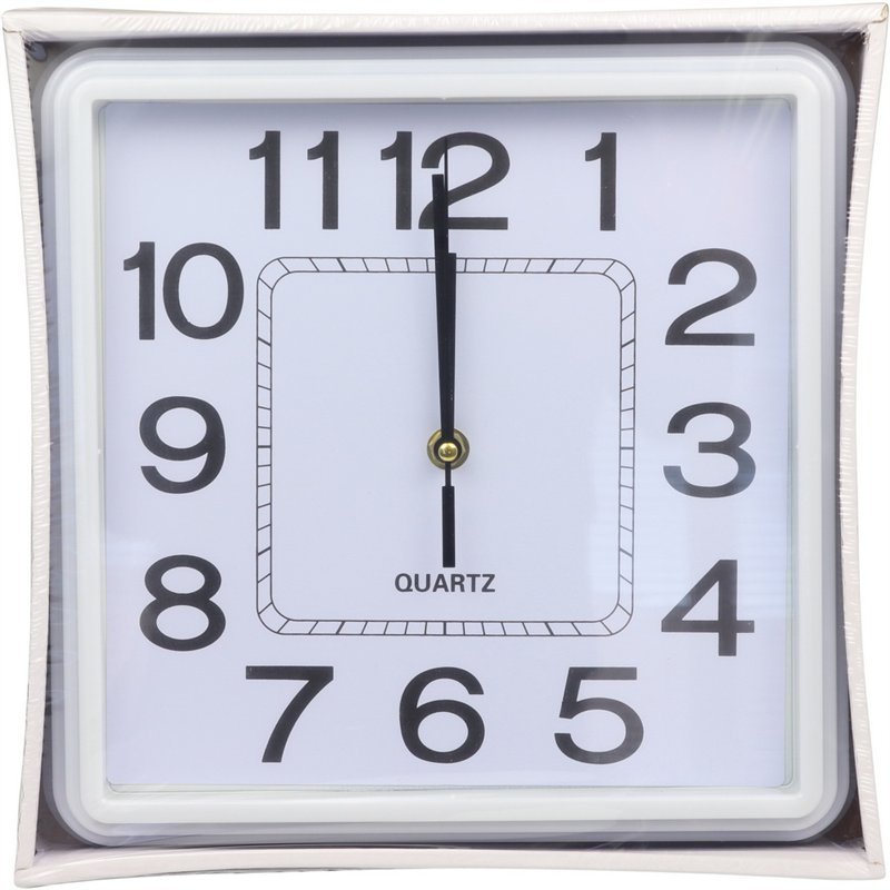 10-Inch/25cm White Square Wall Clock 10-Inch/25cm White Square Wall Clock
