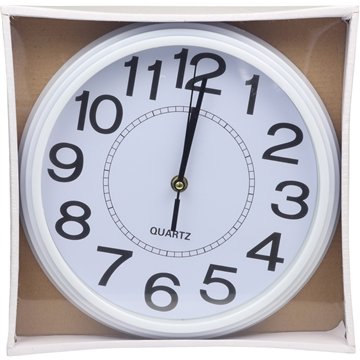 10-Inch/25cm White Round Wall Clock