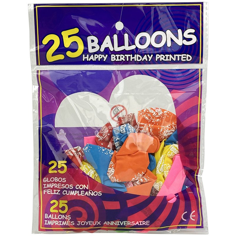 25 Happy Birthday Balloons 25 Happy Birthday Balloons