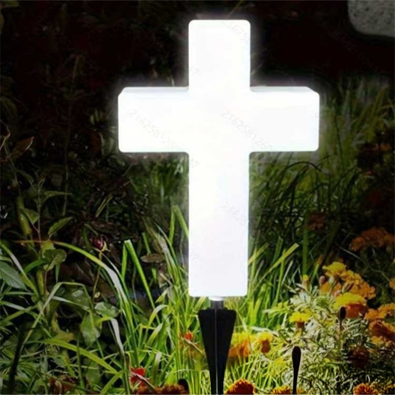 Solar LED Memorial Cross Light for Cemetery Grave Marker 25X24cm Solar LED Memorial Cross Light for Cemetery Grave Marker 25X24cm