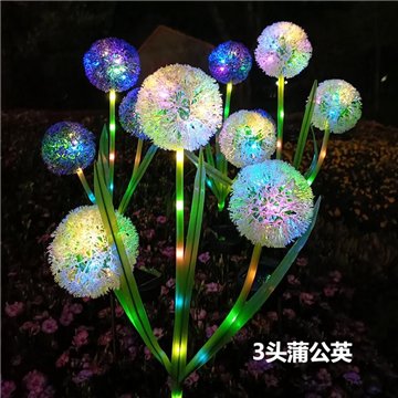 Solar LED Dandelion Garden Lights, 3-Head