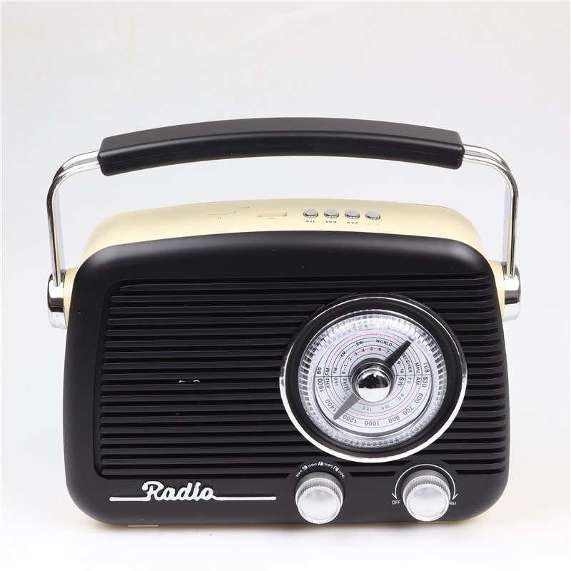 Portable Retro Bluetooth Radio with TF Card & USB Playback 22X19cm Portable Retro Bluetooth Radio with TF Card & USB Playback 22X19cm