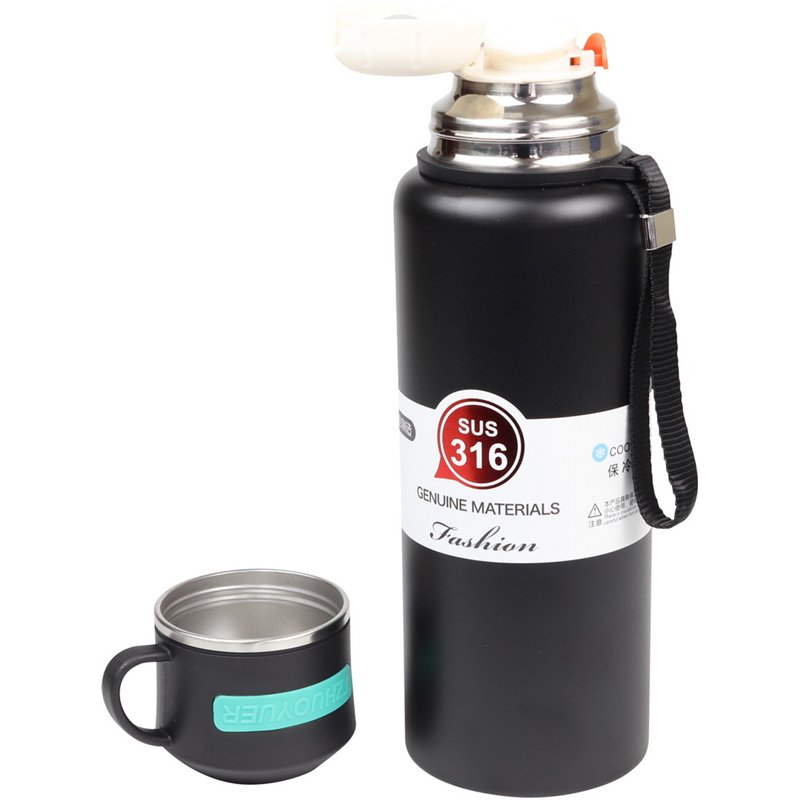 Vacuum Insulated Flask With Handle Strap 1L Vacuum Insulated Flask With Handle Strap 1L