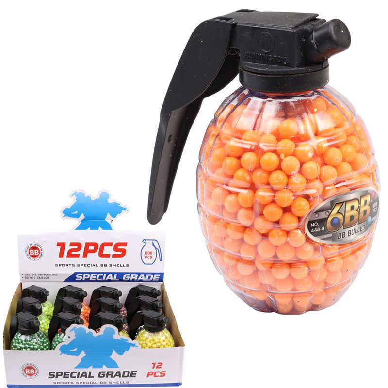 800pcs BB Pellets in Grenade-Shaped Bottles, Assorted Colors (12) 800pcs BB Pellets in Grenade-Shaped Bottles, Assorted Colors (12)