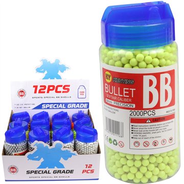 Bottled Plastic BB Bullets 2000 pcs （12）