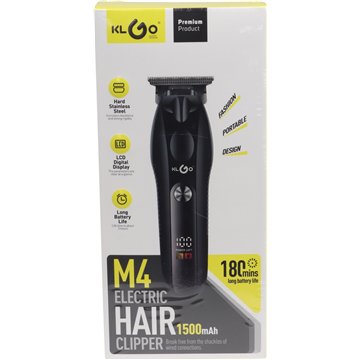 M4 Electric Hair Clipper, Rechargeable Cordless Trimmer with LCD Display