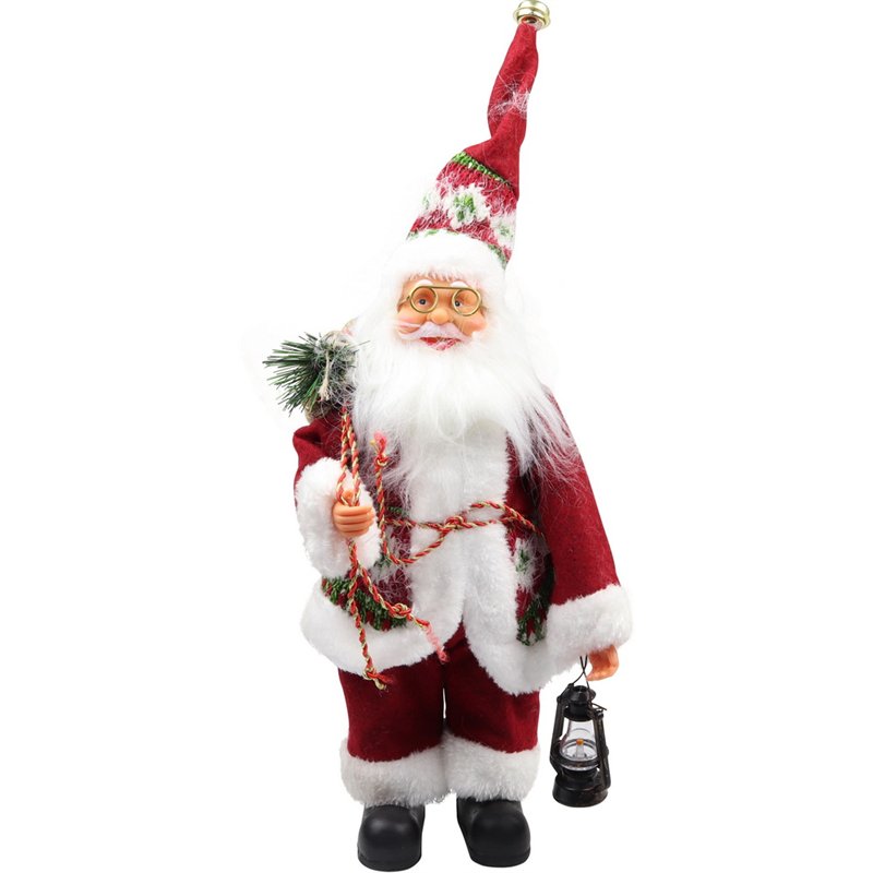 40cm Standing Santa Claus Doll with Gift Bag 40cm Standing Santa Claus Doll with Gift Bag