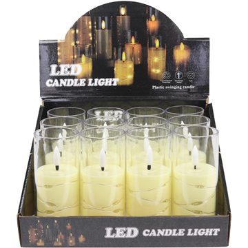 LED Flameless Candle with String Lights Decoration (12)