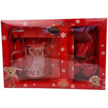 Red Rose & Glass Cup Gift...