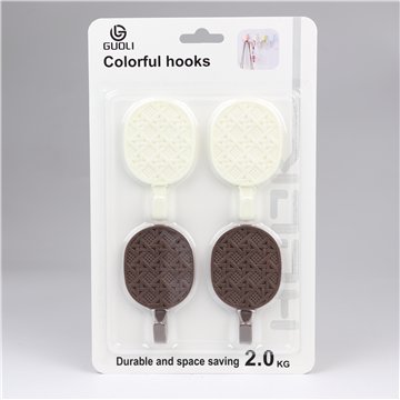 4Pcs Self Adhesive Hooks