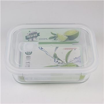 Glass Food Containers with Lids 7X21cm