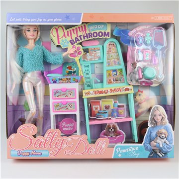 Sally Doll Puppy Bathroom Set 33X38cm